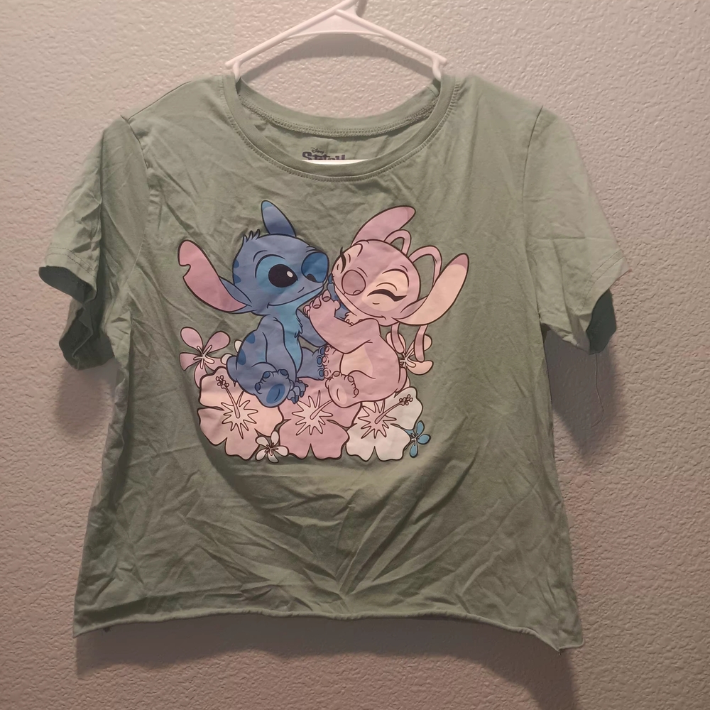 Disney Green Tee with Playful Characters